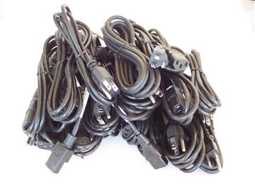 25 Black Computer/Monitor Power Cords